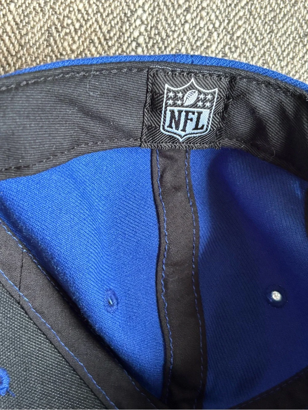‘47 Blue Buffalo Bills NFL Baseball Cap with Red Accent